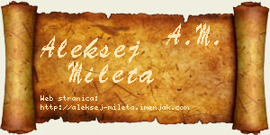 Aleksej Mileta vizit kartica